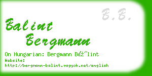 balint bergmann business card